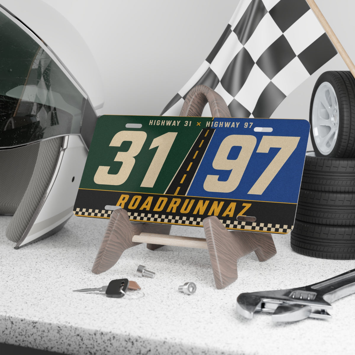 Road Runnerz Highway 31/97 Vanity Plate - Retro Racing License Plate