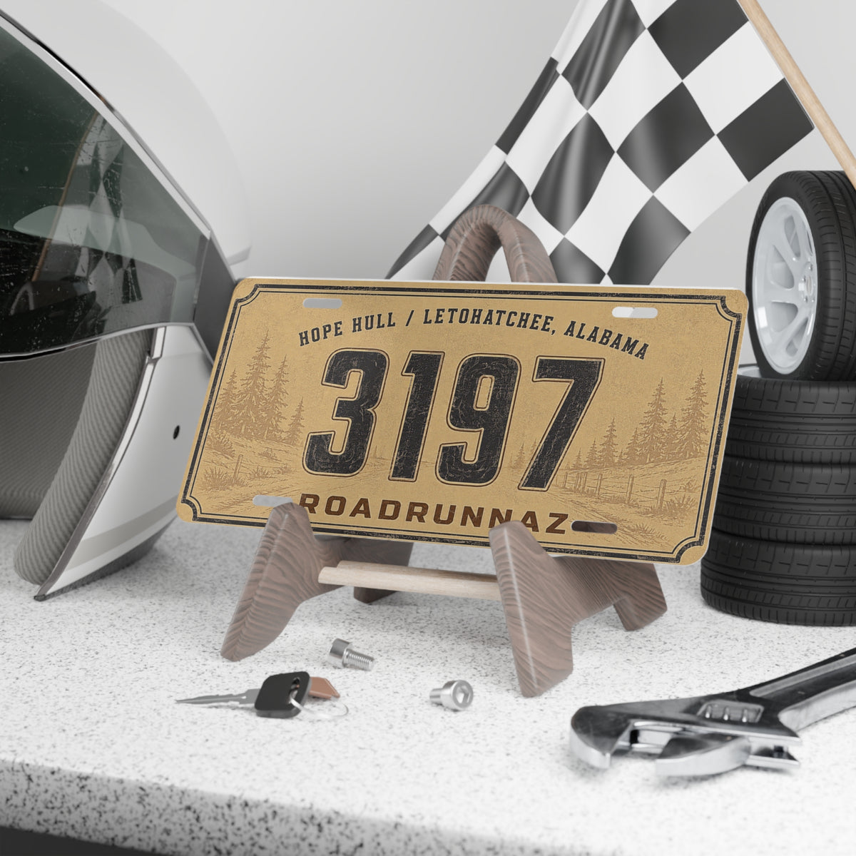 Vintage Roadrunnaz Vanity Plate