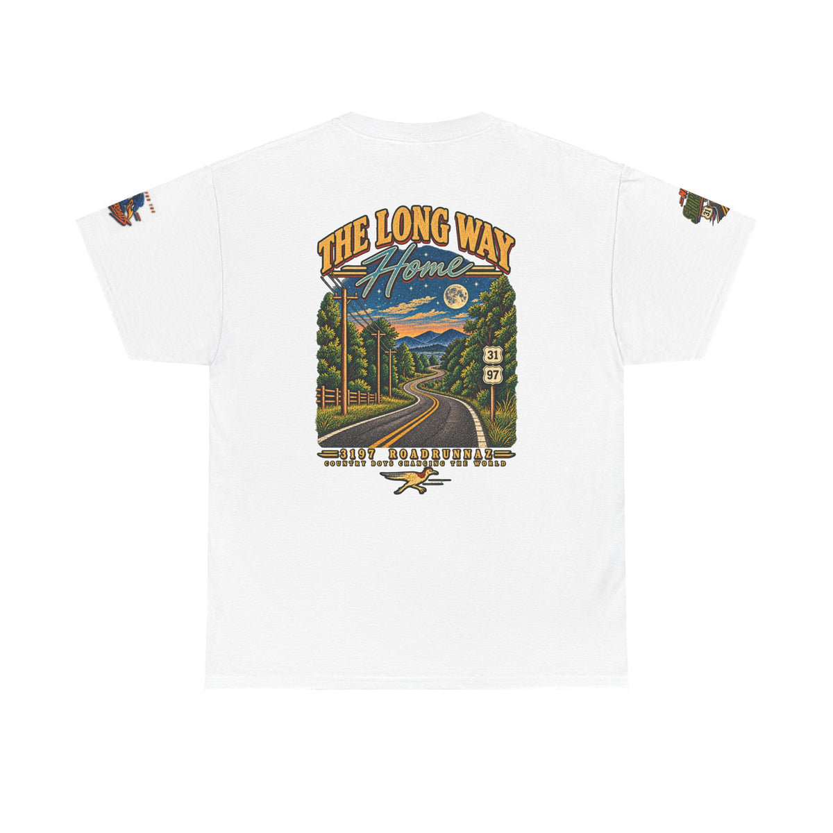 '3197 Roadrunnaz: The Long Way Home' Scenic Road Vintage Graphic Tee