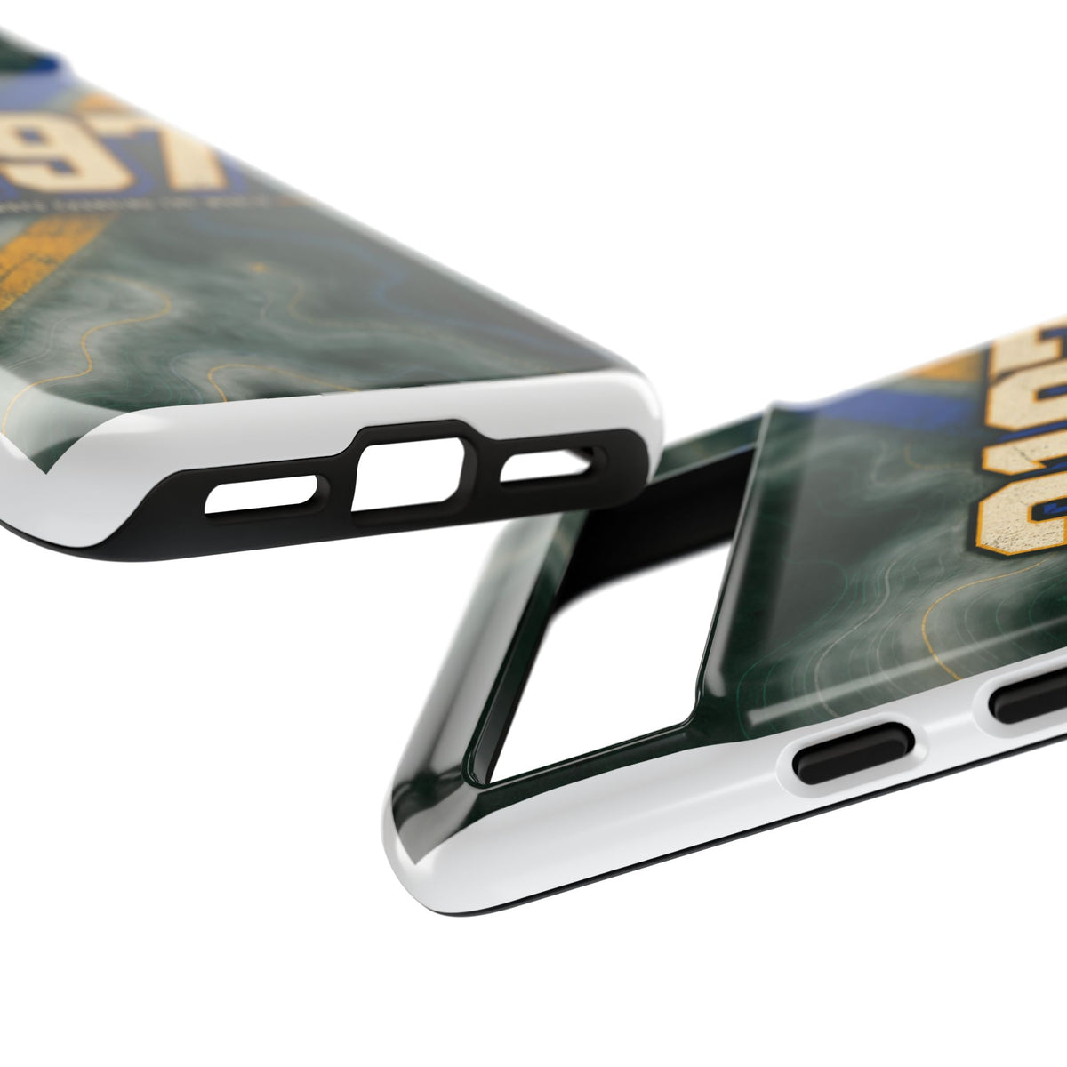3197 Marble Tough Phone Case – Protective Galaxy Design with Bold Number Accent