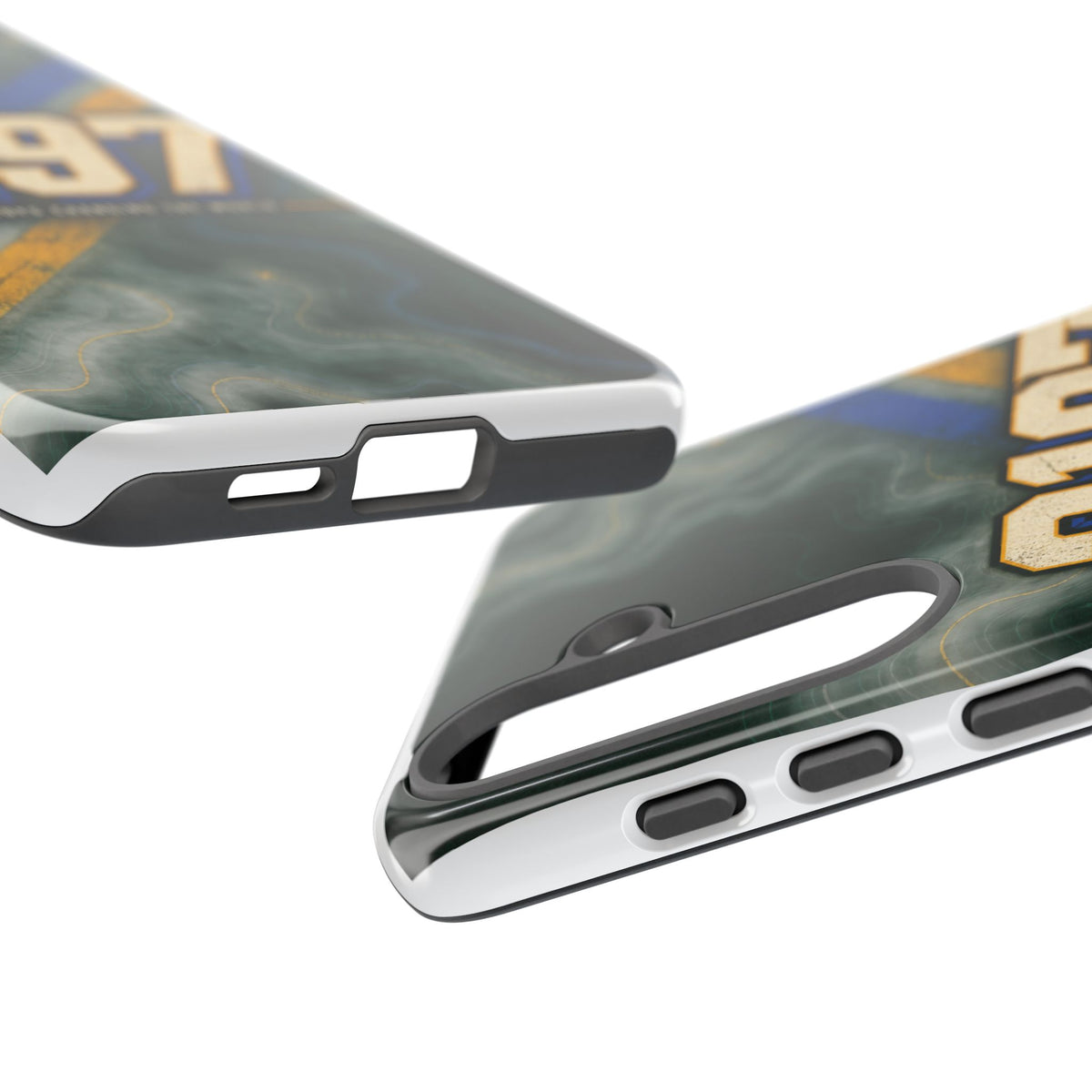 3197 Marble Tough Phone Case – Protective Galaxy Design with Bold Number Accent