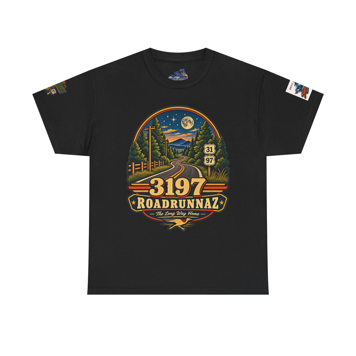 '3197 Roadrunnaz: The Long Way Home' Scenic Road Vintage Graphic Tee