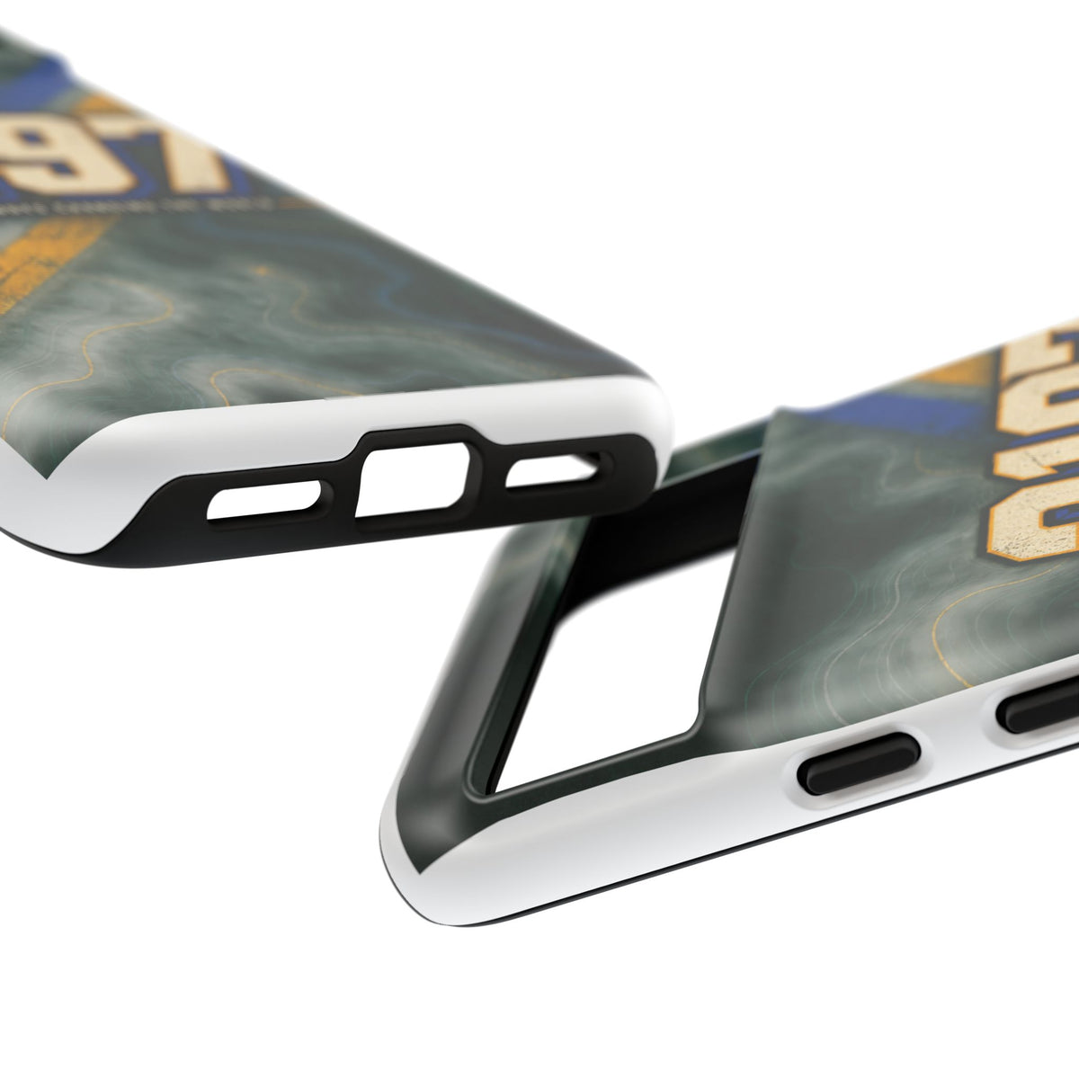 3197 Marble Tough Phone Case – Protective Galaxy Design with Bold Number Accent