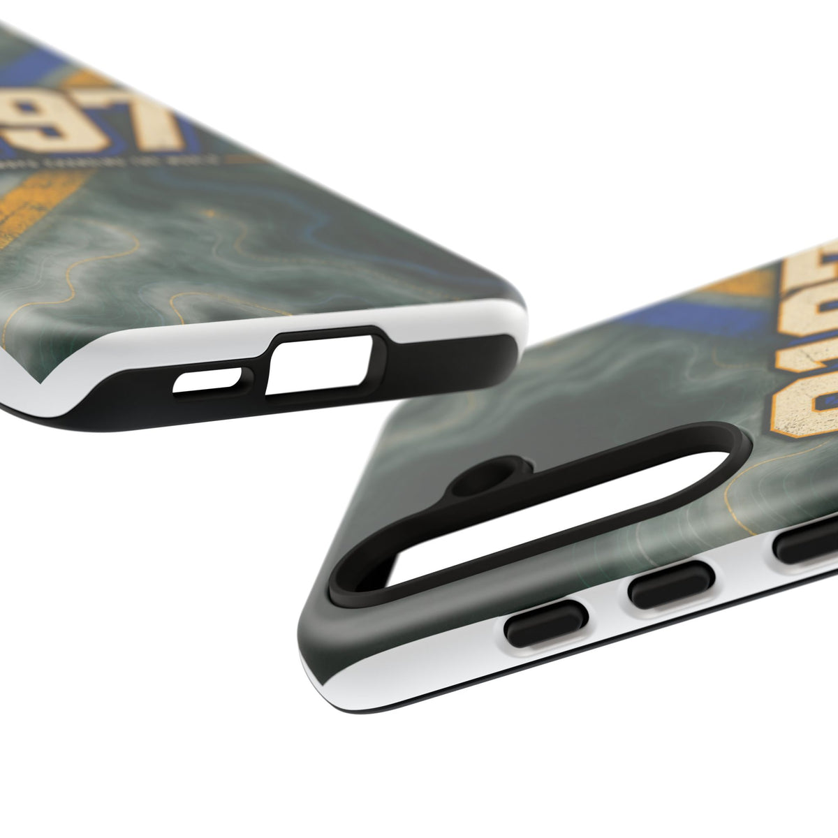 3197 Marble Tough Phone Case – Protective Galaxy Design with Bold Number Accent