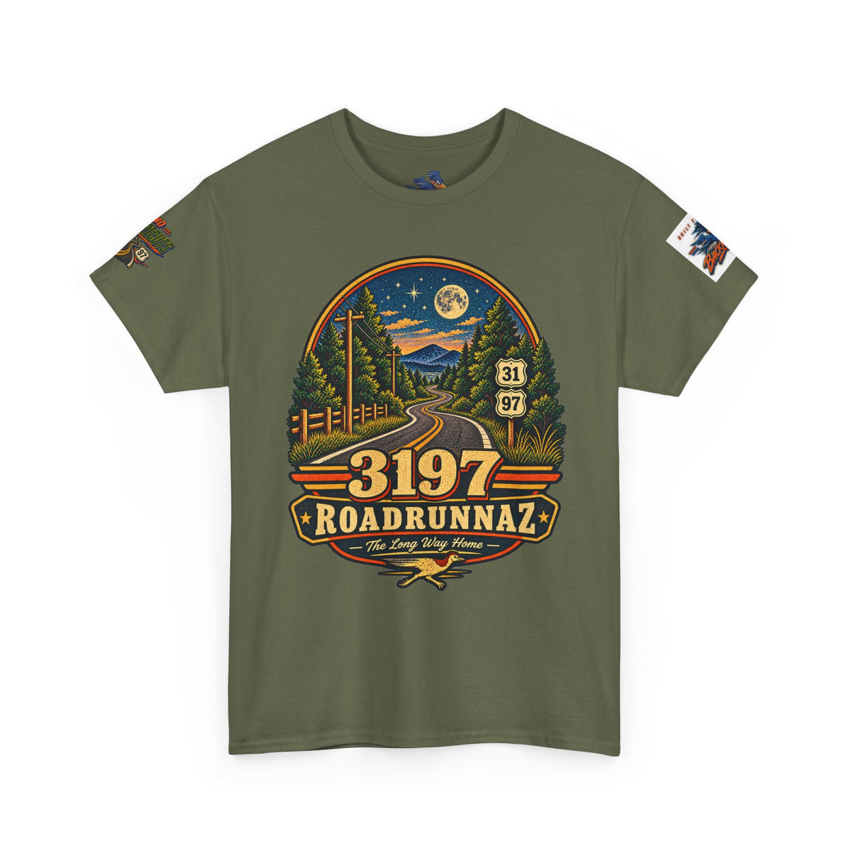 '3197 Roadrunnaz: The Long Way Home' Scenic Road Vintage Graphic Tee
