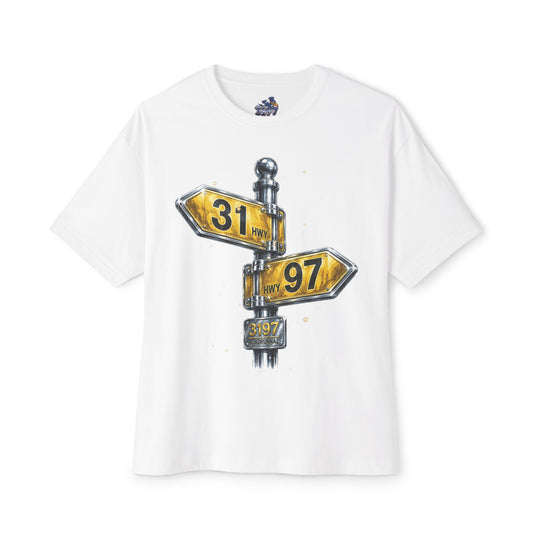 Street Sign Graphic Tee — '3197'  Oversized T‑Shirt