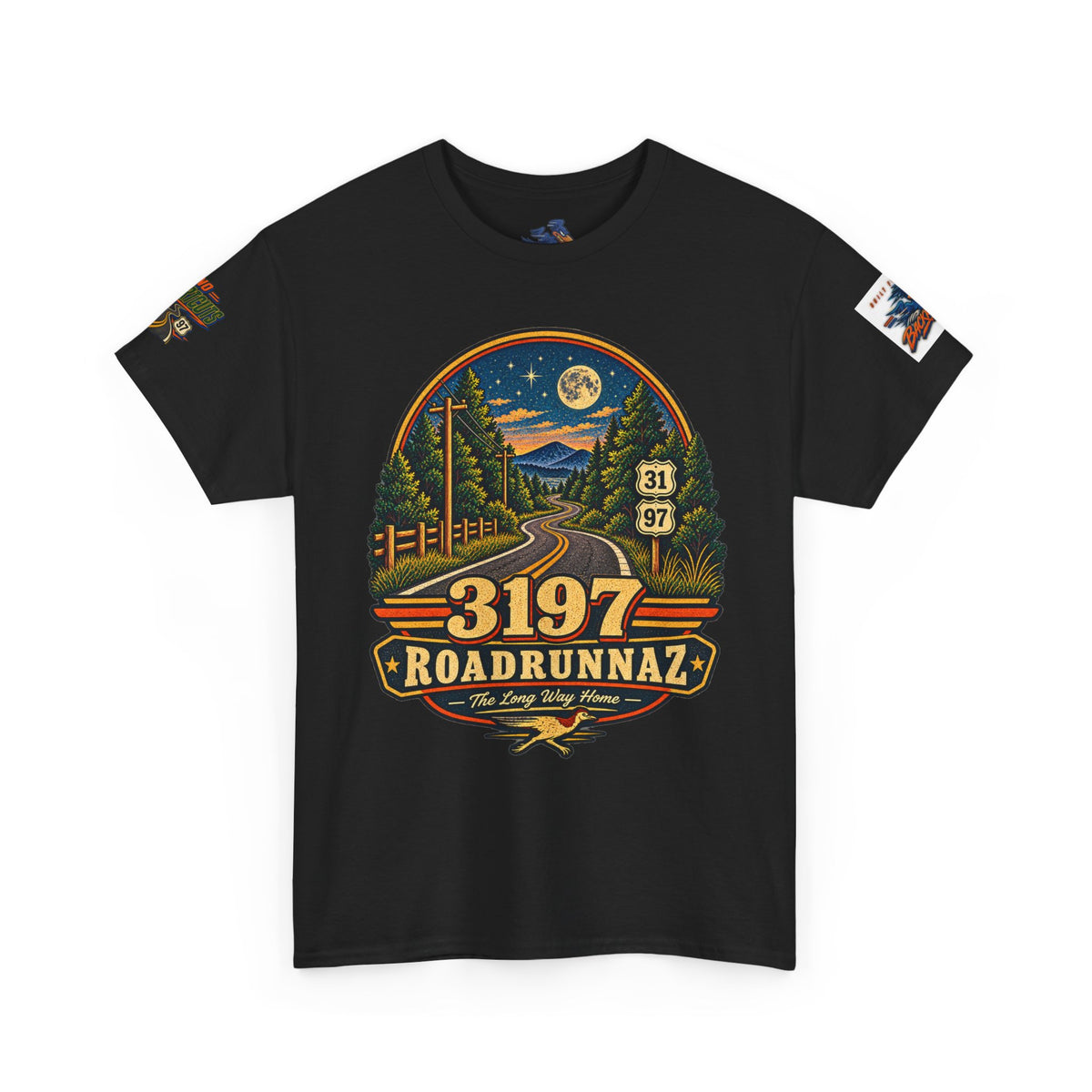 '3197 Roadrunnaz: The Long Way Home' Scenic Road Vintage Graphic Tee
