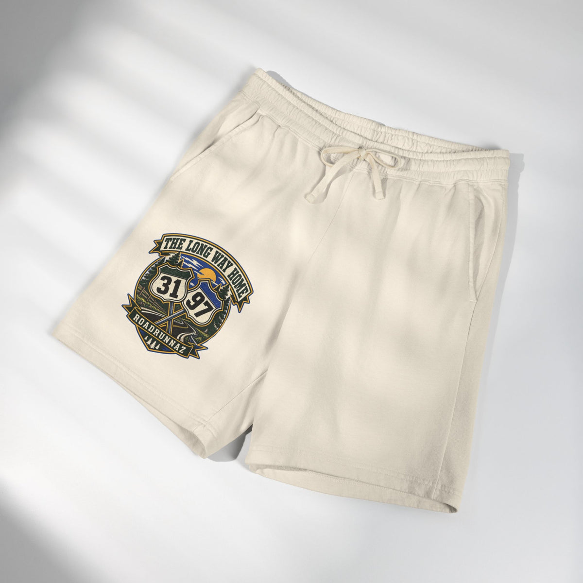 Roadtrip Sweat Shorts — '3197' Vintage Adventure Fleece
