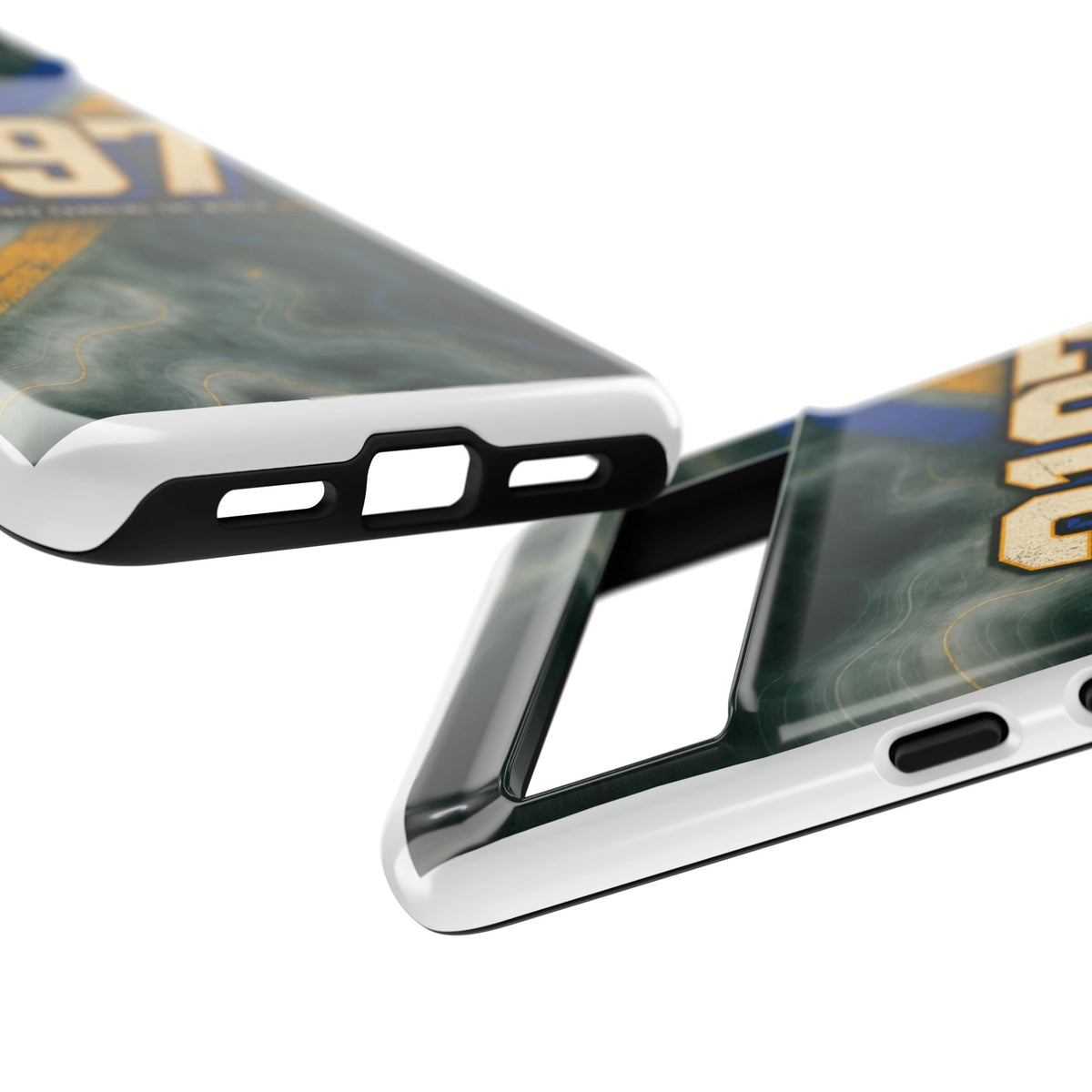3197 Marble Tough Phone Case – Protective Galaxy Design with Bold Number Accent