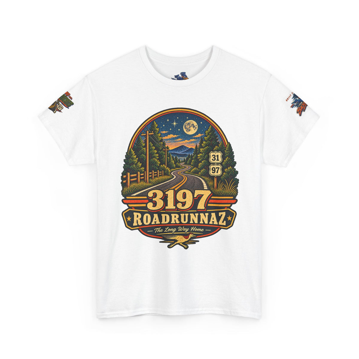 '3197 Roadrunnaz: The Long Way Home' Scenic Road Vintage Graphic Tee
