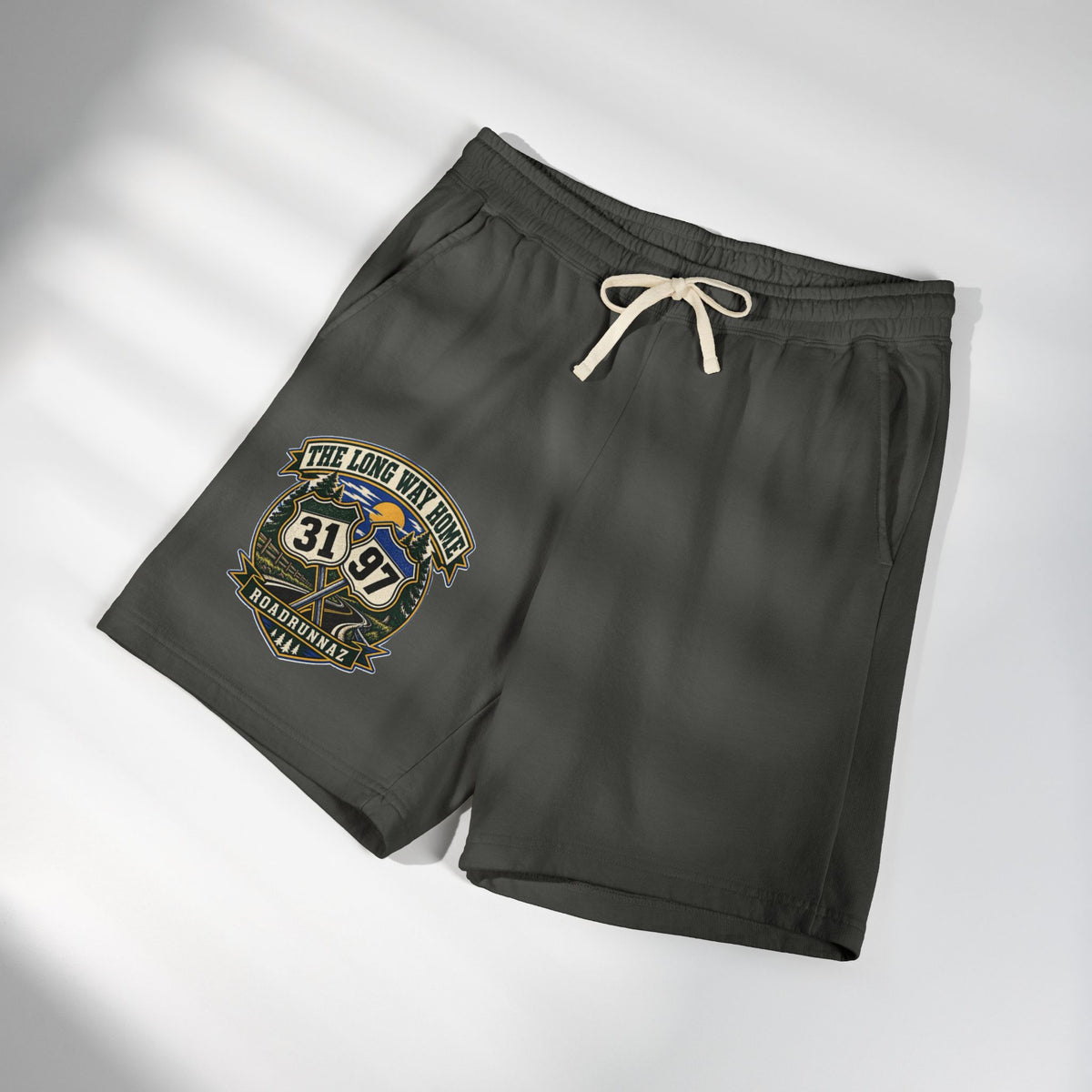 Roadtrip Sweat Shorts — '3197' Vintage Adventure Fleece