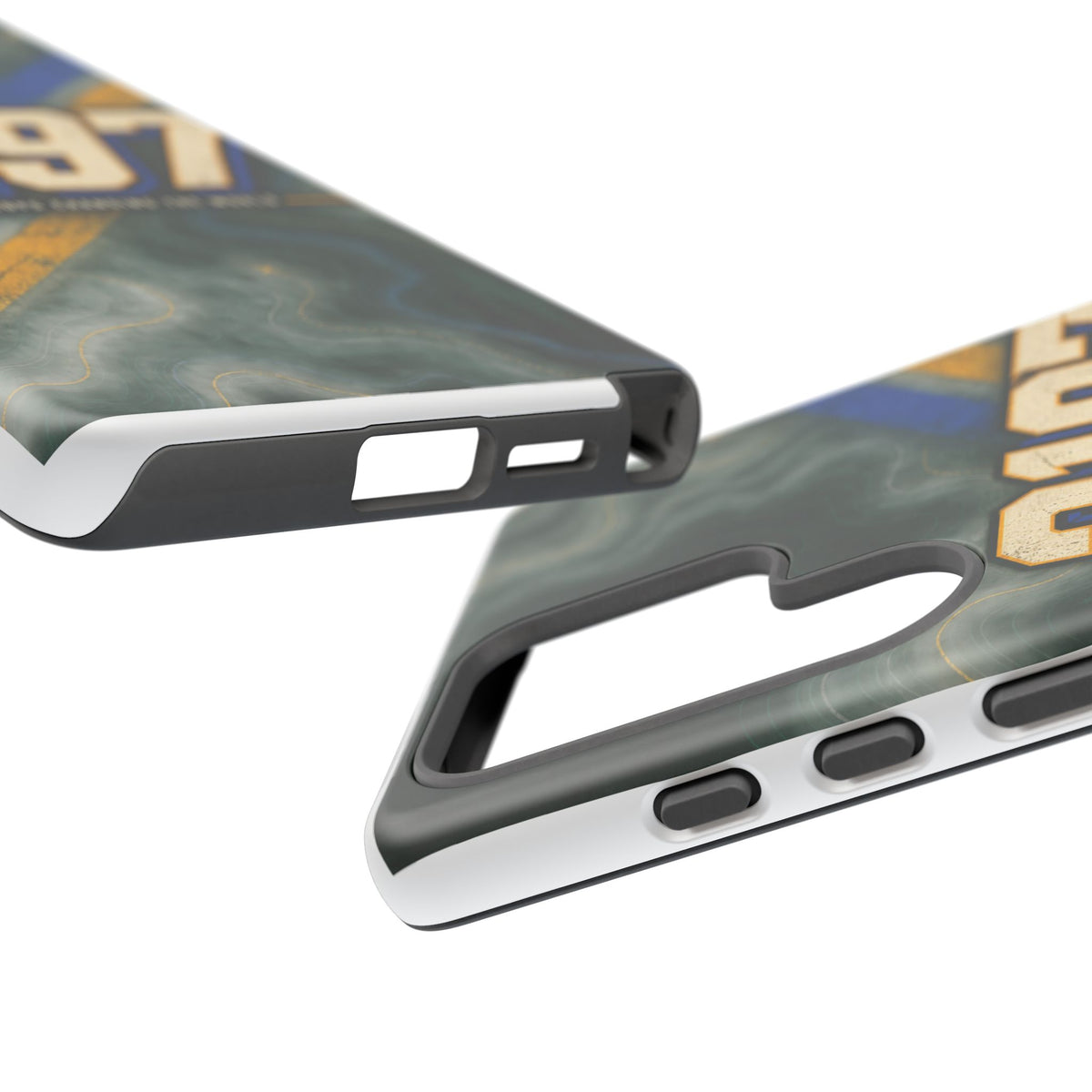 3197 Marble Tough Phone Case – Protective Galaxy Design with Bold Number Accent