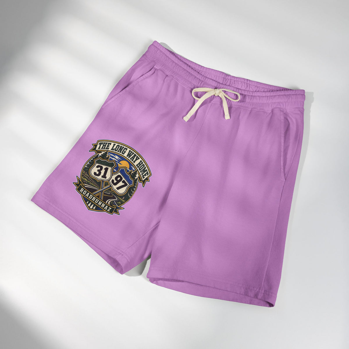 Roadtrip Sweat Shorts — '3197' Vintage Adventure Fleece