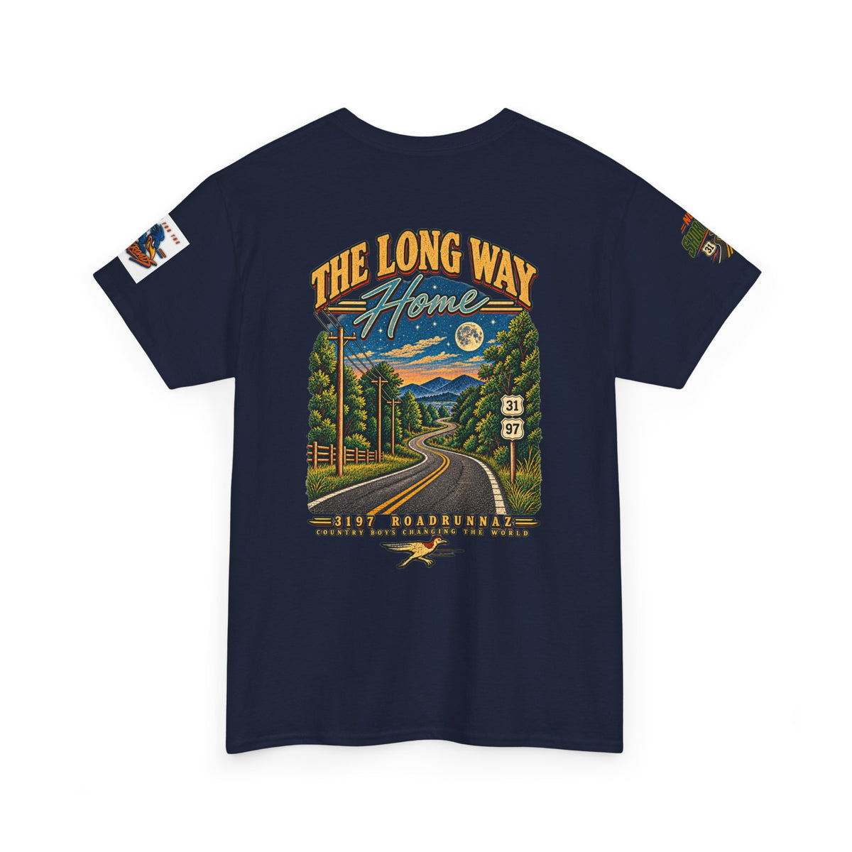 '3197 Roadrunnaz: The Long Way Home' Scenic Road Vintage Graphic Tee