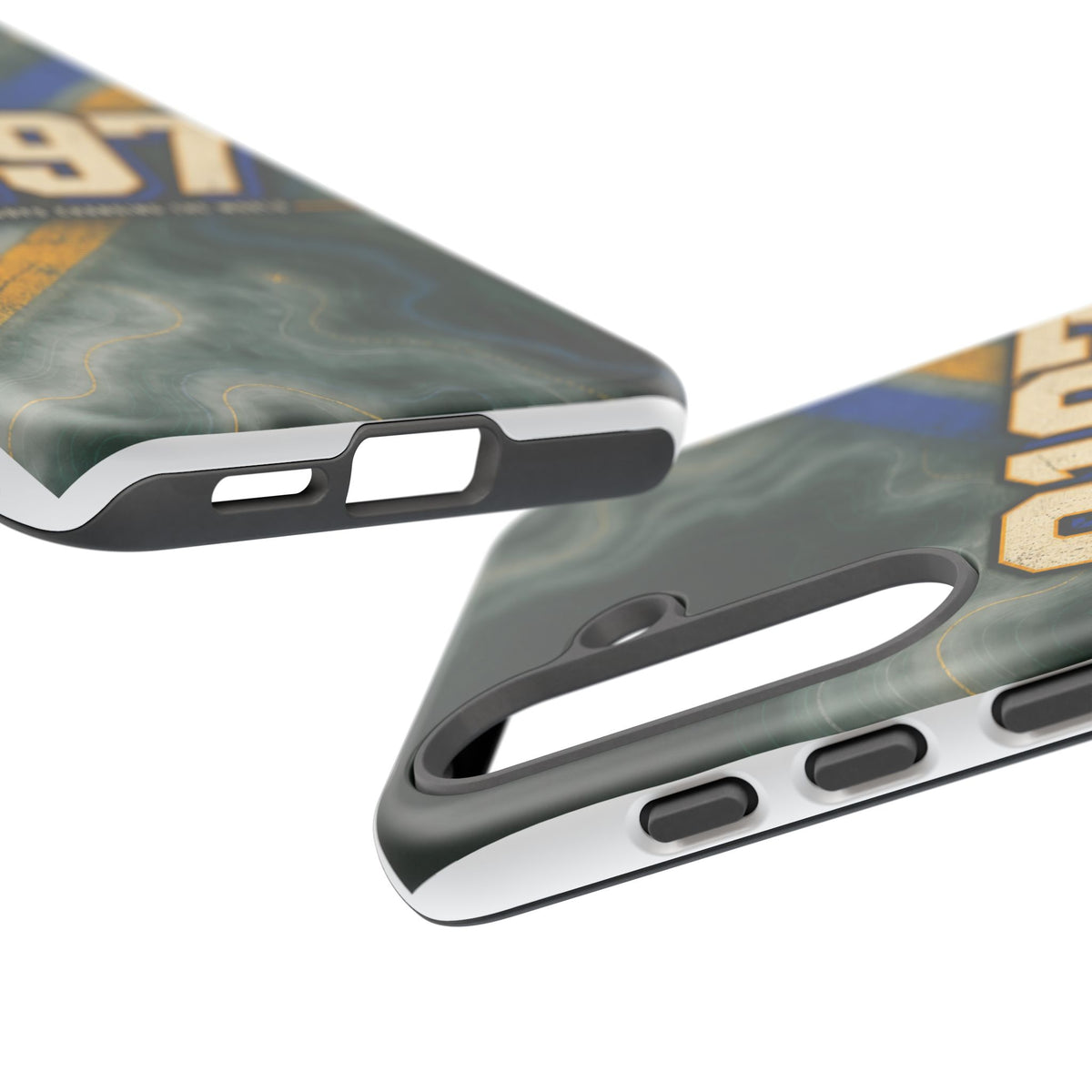 3197 Marble Tough Phone Case – Protective Galaxy Design with Bold Number Accent