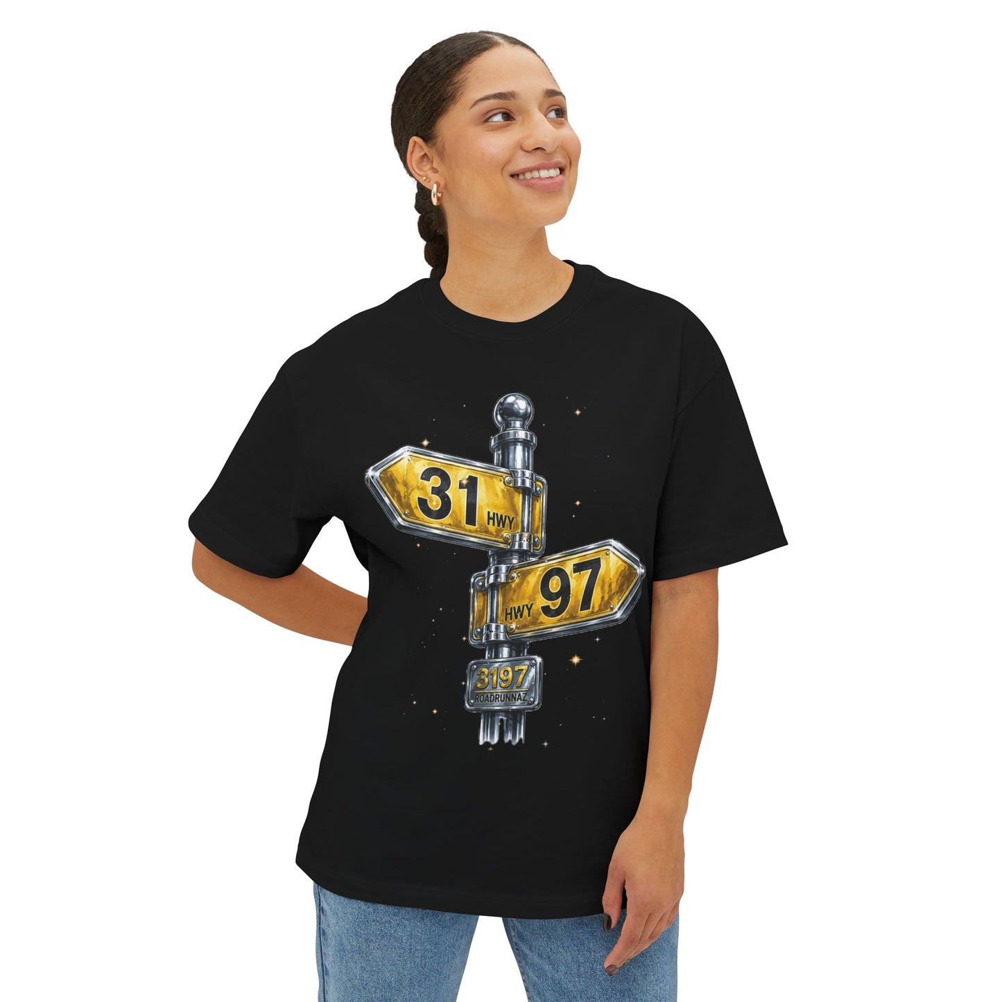 Street Sign Graphic Tee — '3197'  Oversized T‑Shirt