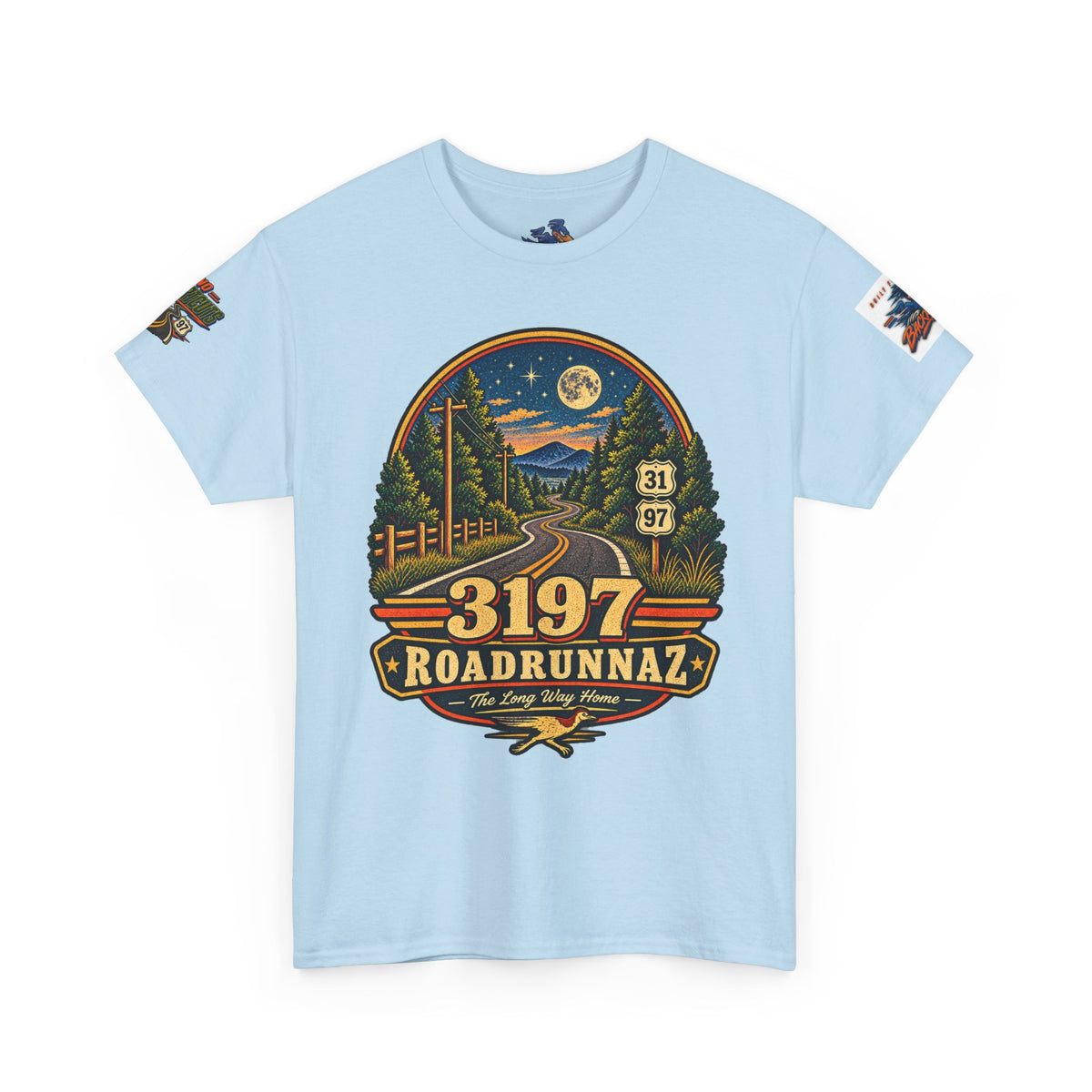 '3197 Roadrunnaz: The Long Way Home' Scenic Road Vintage Graphic Tee