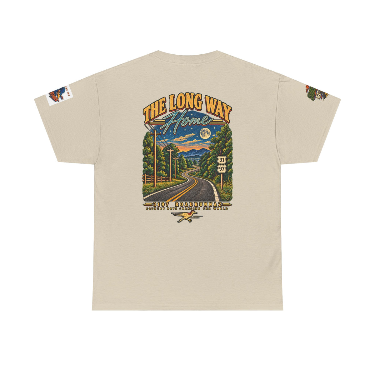 '3197 Roadrunnaz: The Long Way Home' Scenic Road Vintage Graphic Tee