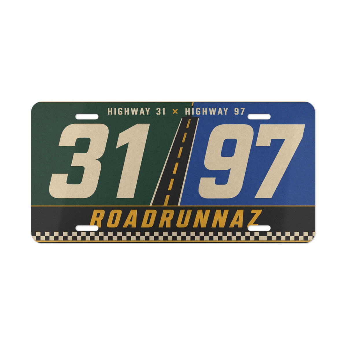 Road Runnerz Highway 31/97 Vanity Plate - Retro Racing License Plate