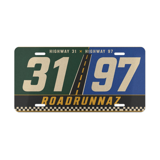 Road Runnerz Highway 31/97 Vanity Plate - Retro Racing License Plate