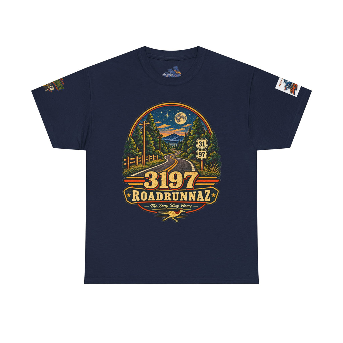 '3197 Roadrunnaz: The Long Way Home' Scenic Road Vintage Graphic Tee