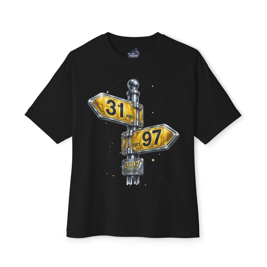 Street Sign Graphic Tee — '3197'  Oversized T‑Shirt
