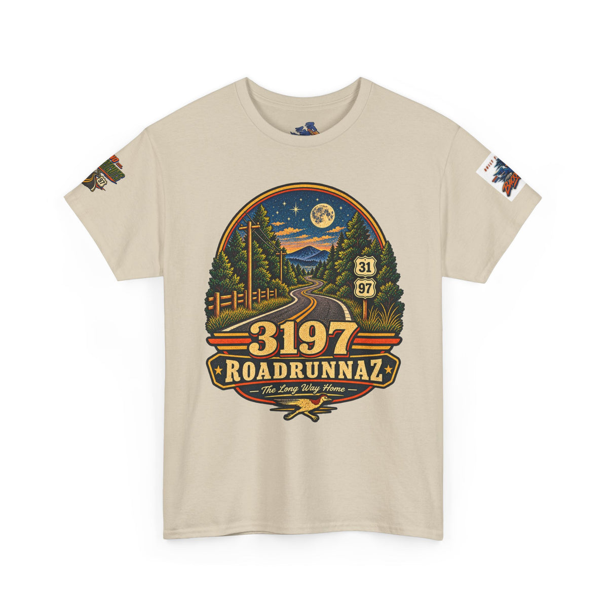 '3197 Roadrunnaz: The Long Way Home' Scenic Road Vintage Graphic Tee