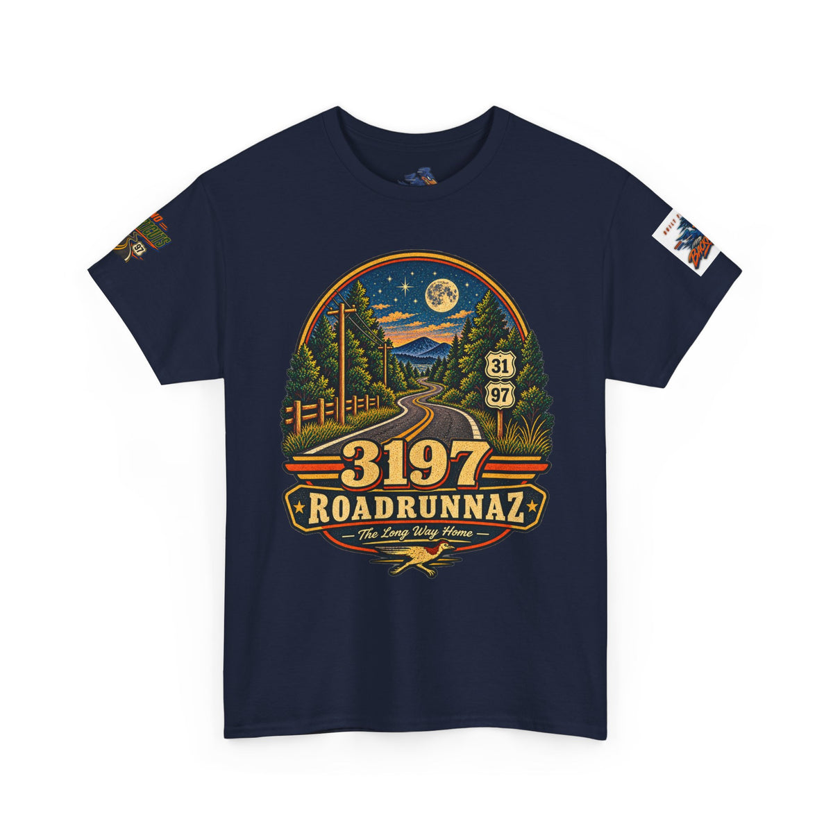'3197 Roadrunnaz: The Long Way Home' Scenic Road Vintage Graphic Tee