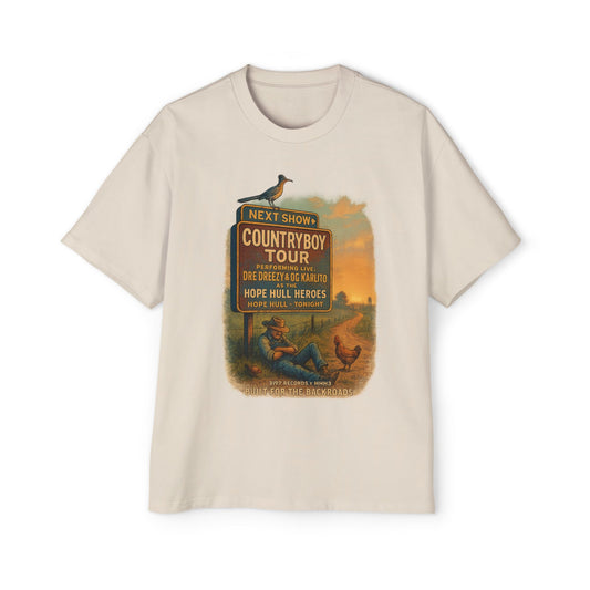 3197xHHH3 - Retro Country Tour Oversized Tee Vintage Graphic