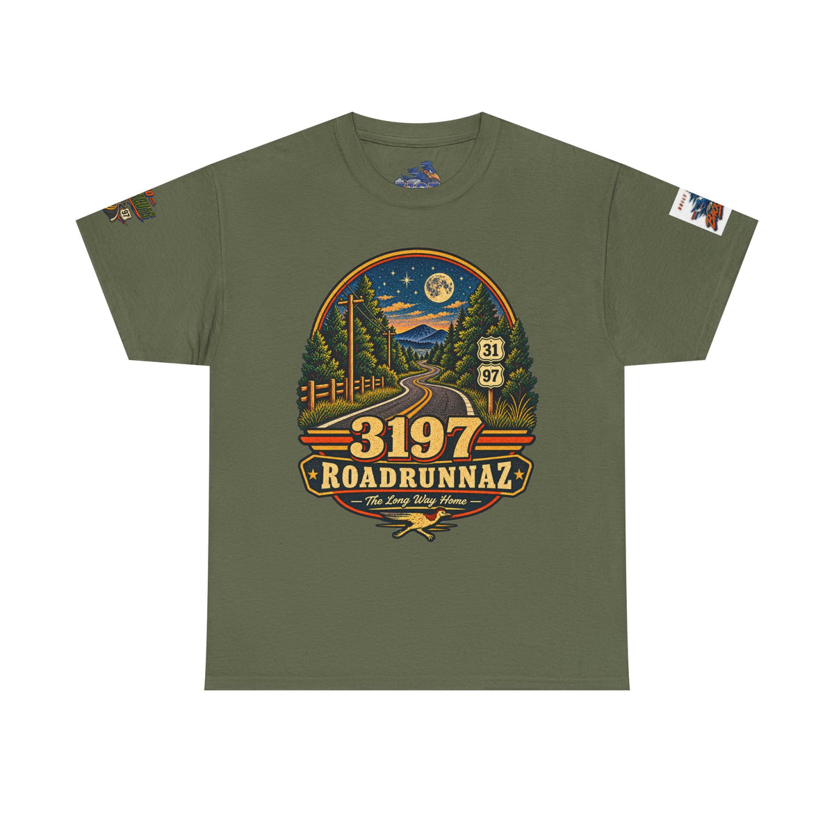 '3197 Roadrunnaz: The Long Way Home' Scenic Road Vintage Graphic Tee