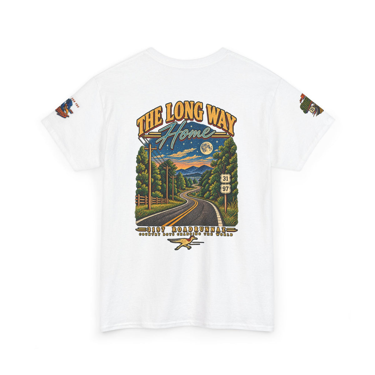 '3197 Roadrunnaz: The Long Way Home' Scenic Road Vintage Graphic Tee