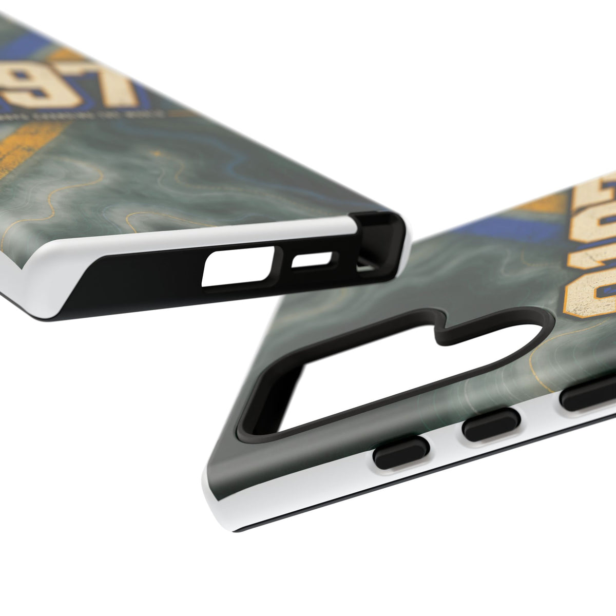 3197 Marble Tough Phone Case – Protective Galaxy Design with Bold Number Accent