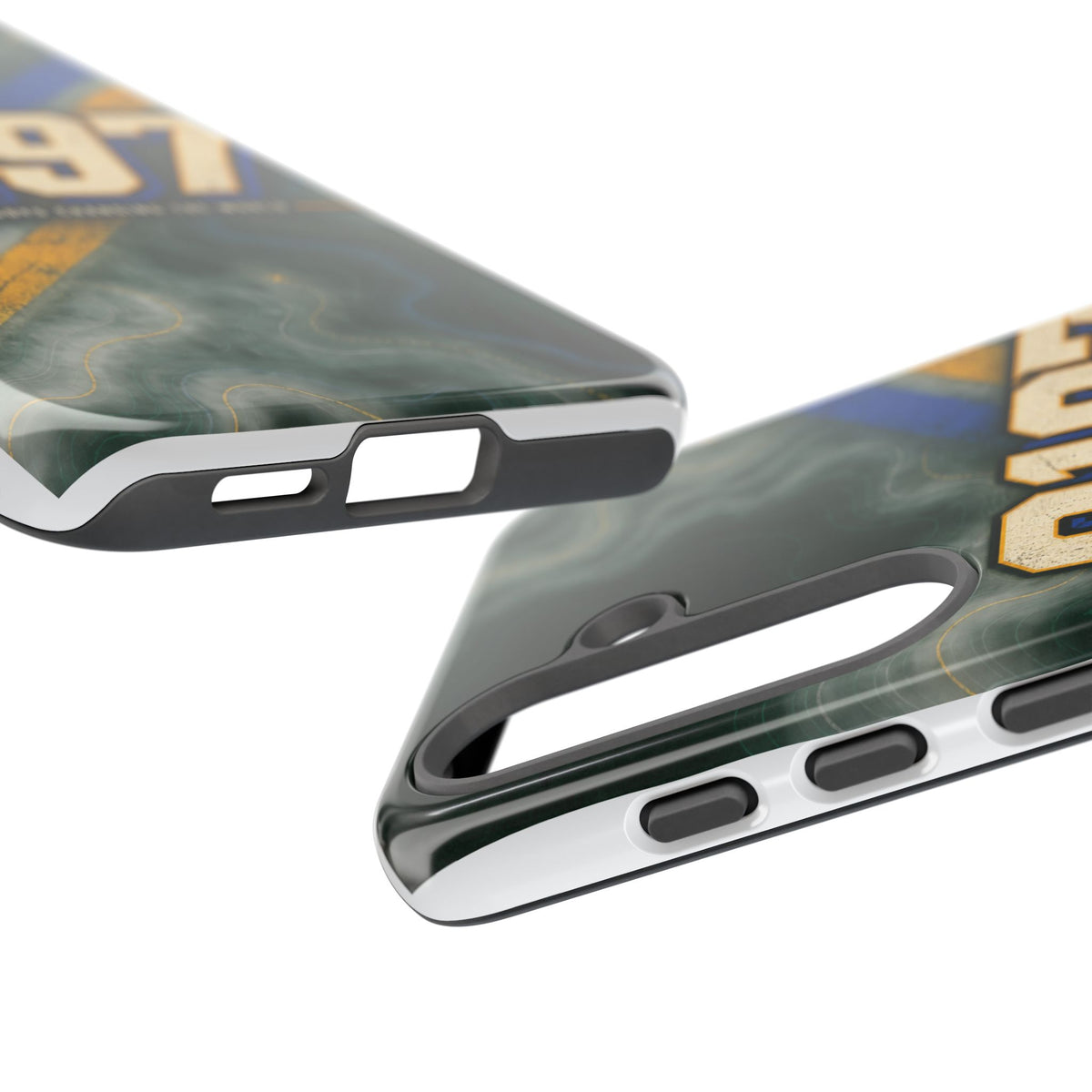 3197 Marble Tough Phone Case – Protective Galaxy Design with Bold Number Accent