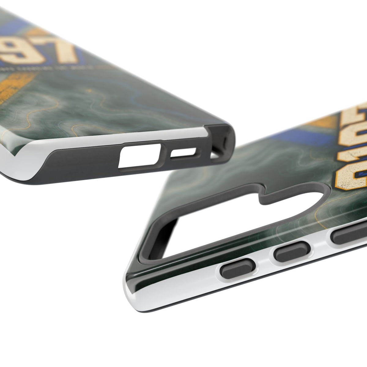 3197 Marble Tough Phone Case – Protective Galaxy Design with Bold Number Accent