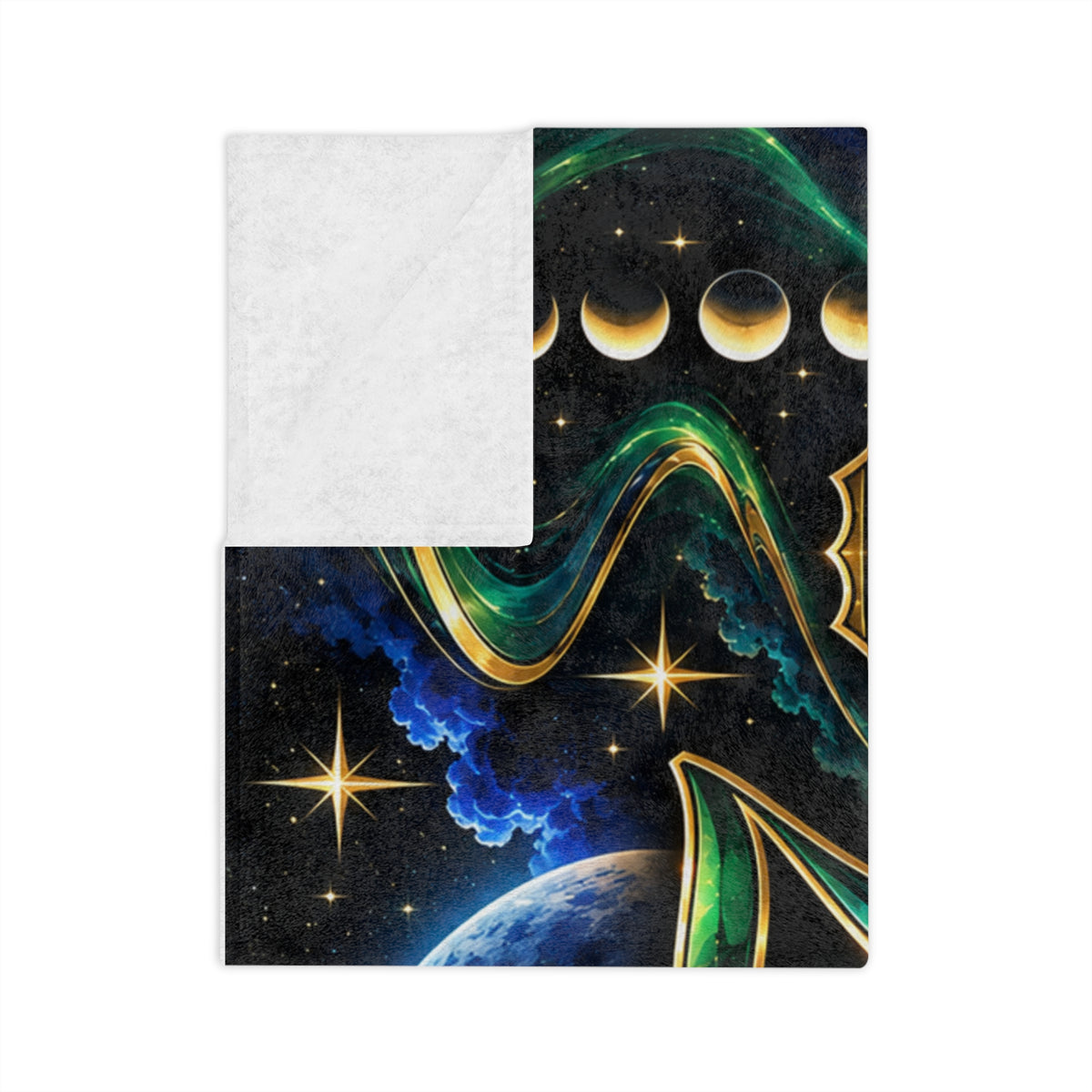 RoadRunnaz 3197 Velveteen Microfiber Blanket — Scenic Night Highway Throw with Gold Accents