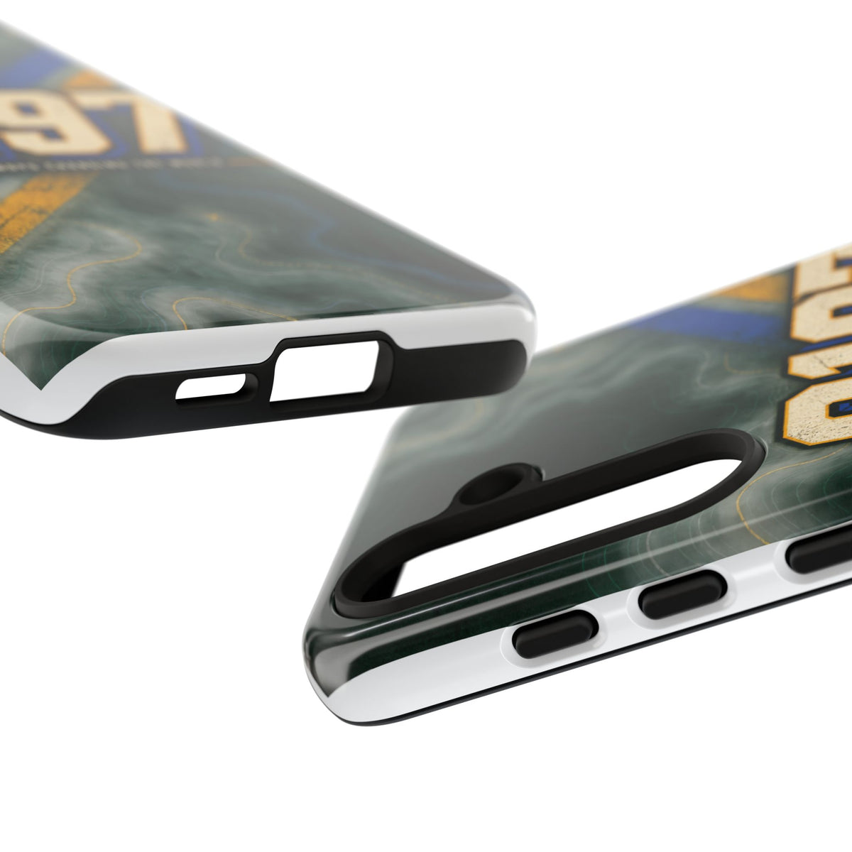 3197 Marble Tough Phone Case – Protective Galaxy Design with Bold Number Accent