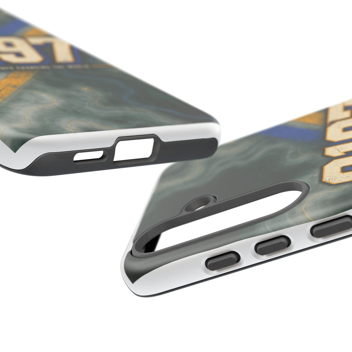 3197 Marble Tough Phone Case – Protective Galaxy Design with Bold Number Accent