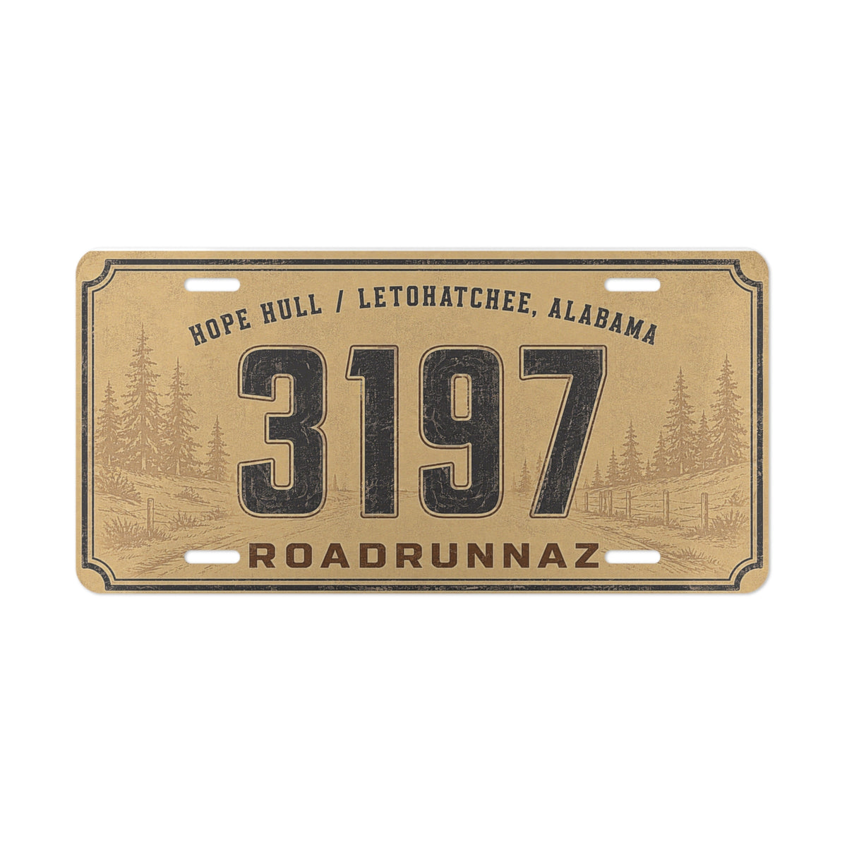 Vintage Roadrunnaz Vanity Plate