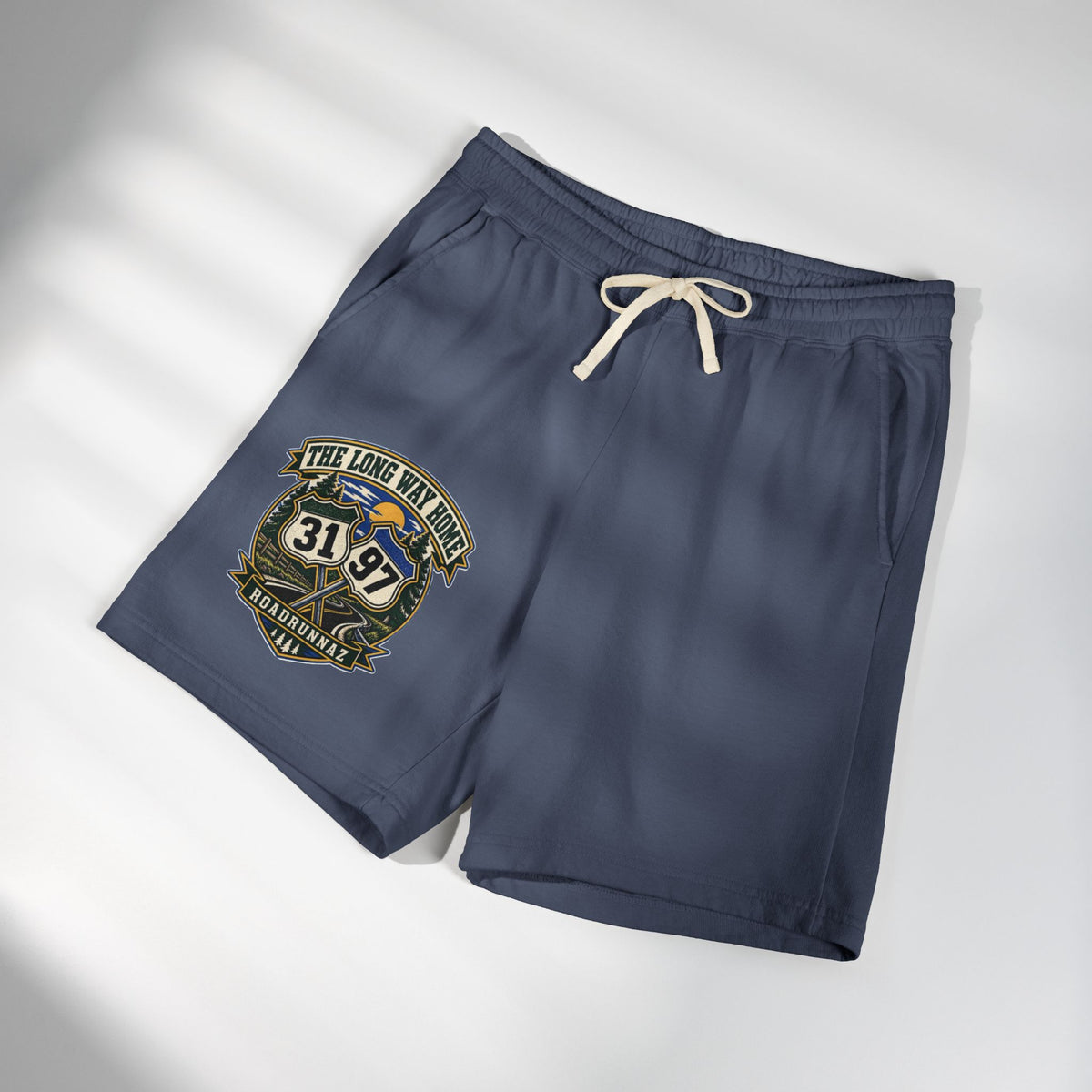 Roadtrip Sweat Shorts — '3197' Vintage Adventure Fleece