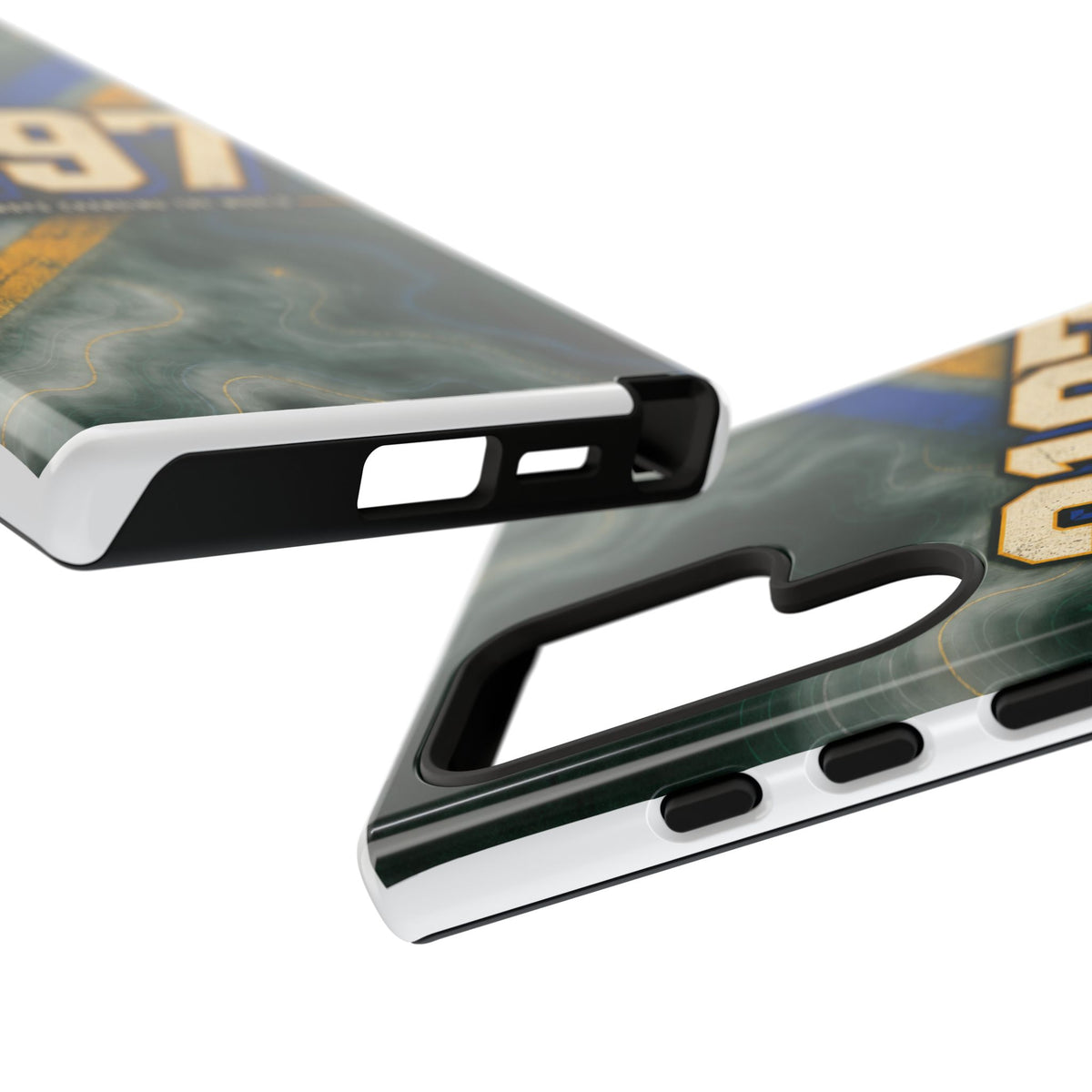 3197 Marble Tough Phone Case – Protective Galaxy Design with Bold Number Accent