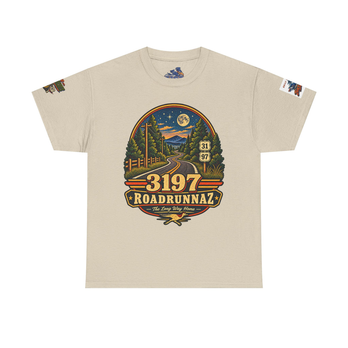 '3197 Roadrunnaz: The Long Way Home' Scenic Road Vintage Graphic Tee